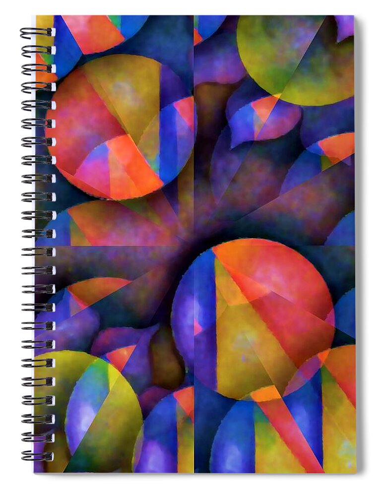 Cubism Wall Art Spiral Notebook featuring the pastel Inner Foundations by Laurie's Intuitive