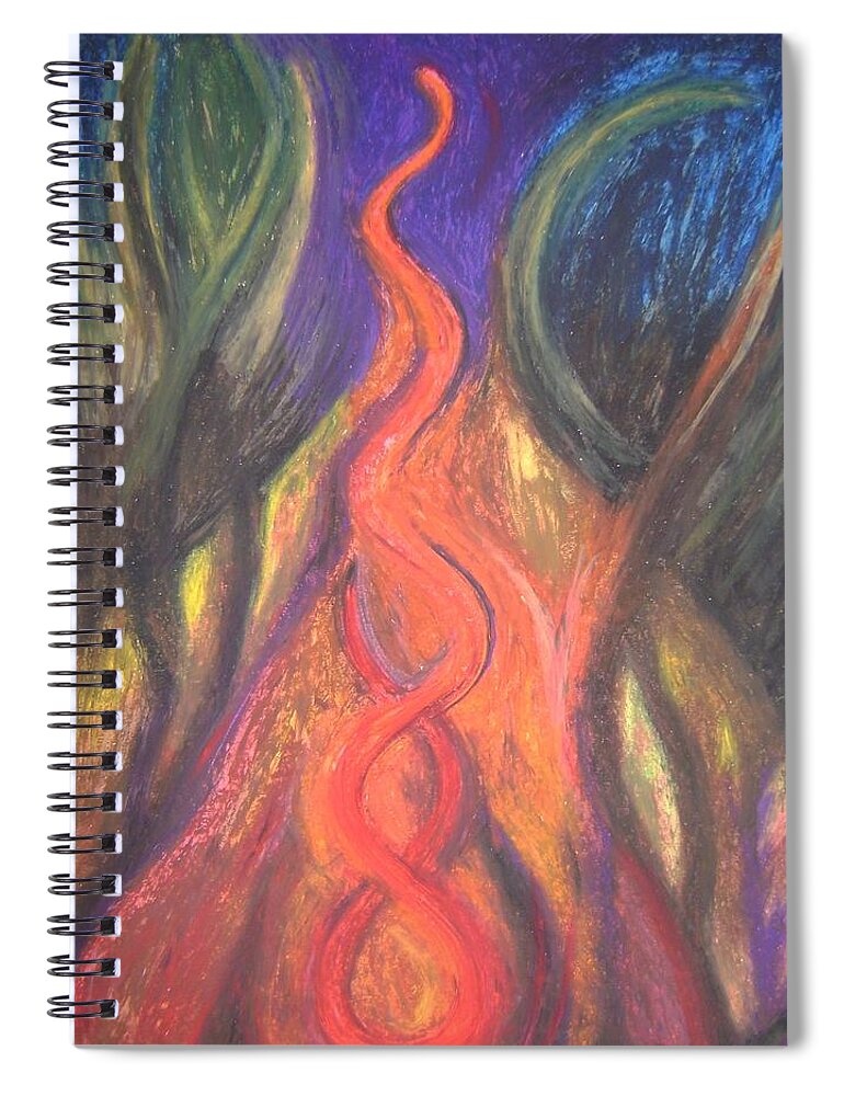 Root Chakra Spiral Notebook featuring the pastel 1. Root Chakra by Therese Legere