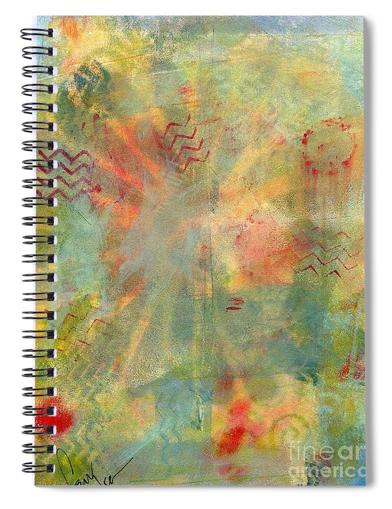 Abstract Spiral Notebook featuring the painting Inner Mist 201 by Hew Wilson
