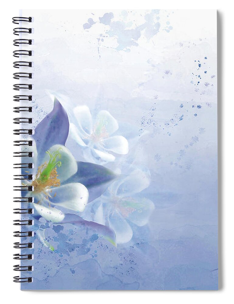 Columbine Flower Spiral Notebook featuring the painting Innocence by Colleen Taylor