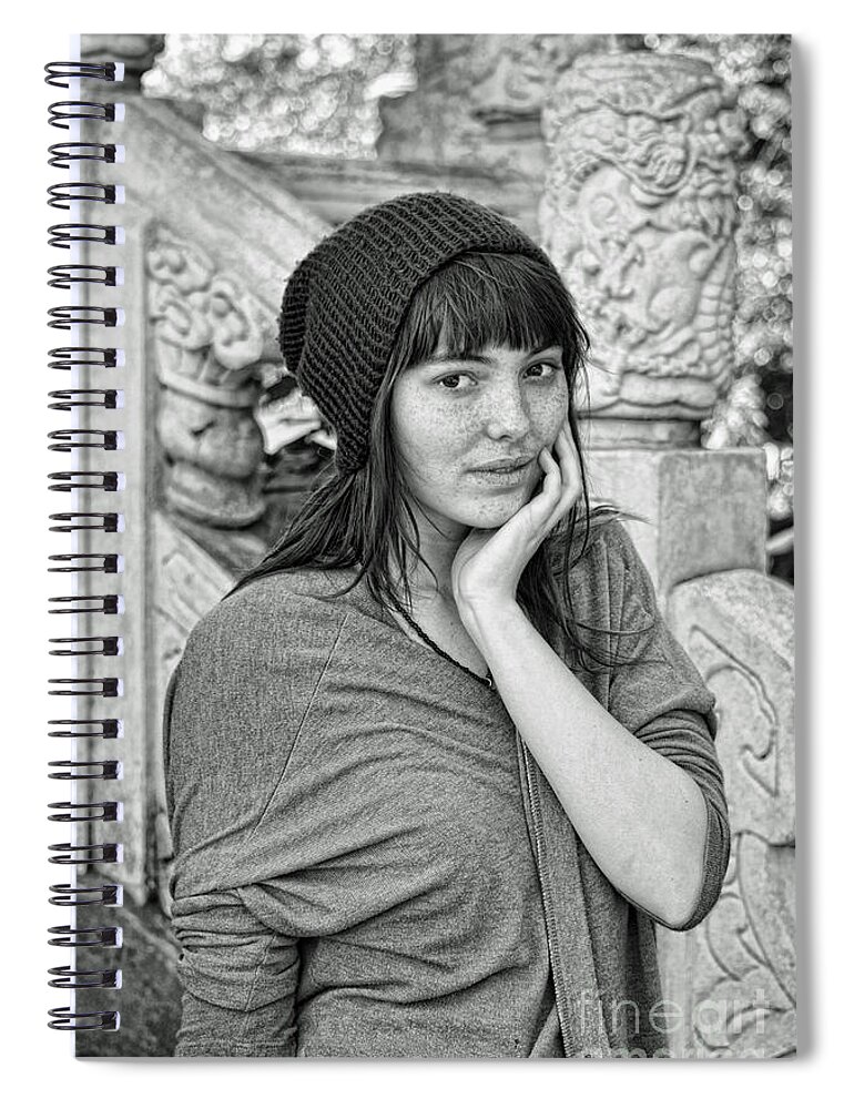 Freckle Face Spiral Notebook featuring the photograph Innocent Freckle Faced Beauty by Jim Fitzpatrick