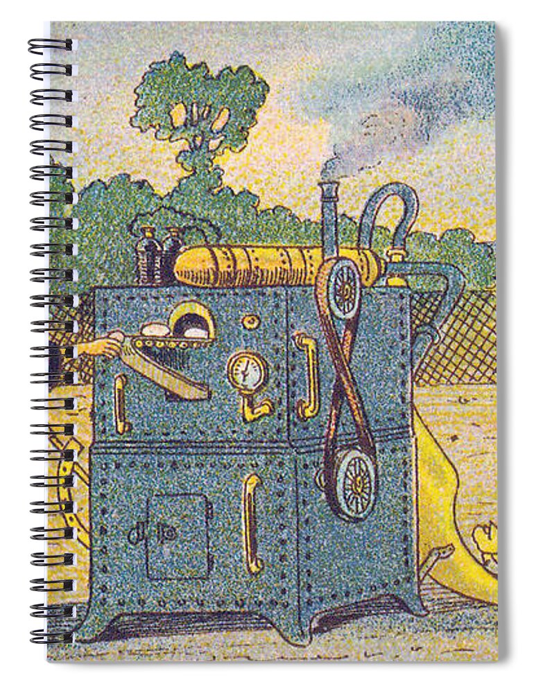 Science Spiral Notebook featuring the photograph Intensive Egg Breeding, 1900s French by Science Source