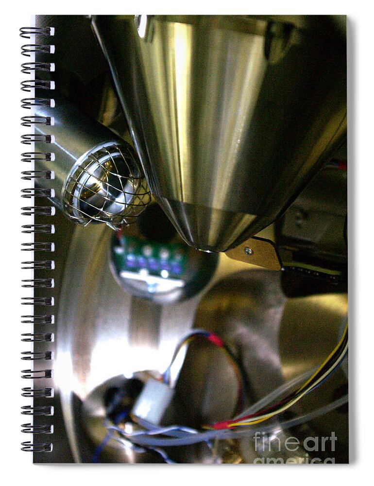 Scanning Electron Microscope Spiral Notebook featuring the photograph Interior Of A Scanning Electron by Scimat