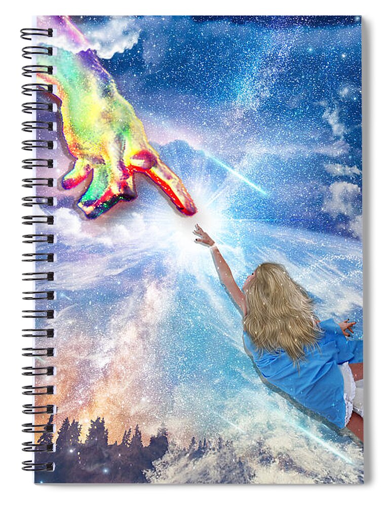 Hand Of God Spiral Notebook featuring the digital art Intimacy With God by Dolores Develde