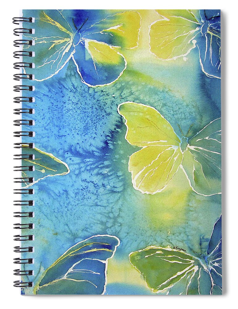 Butterflies Spiral Notebook featuring the painting Into the Light by Elvira Ingram