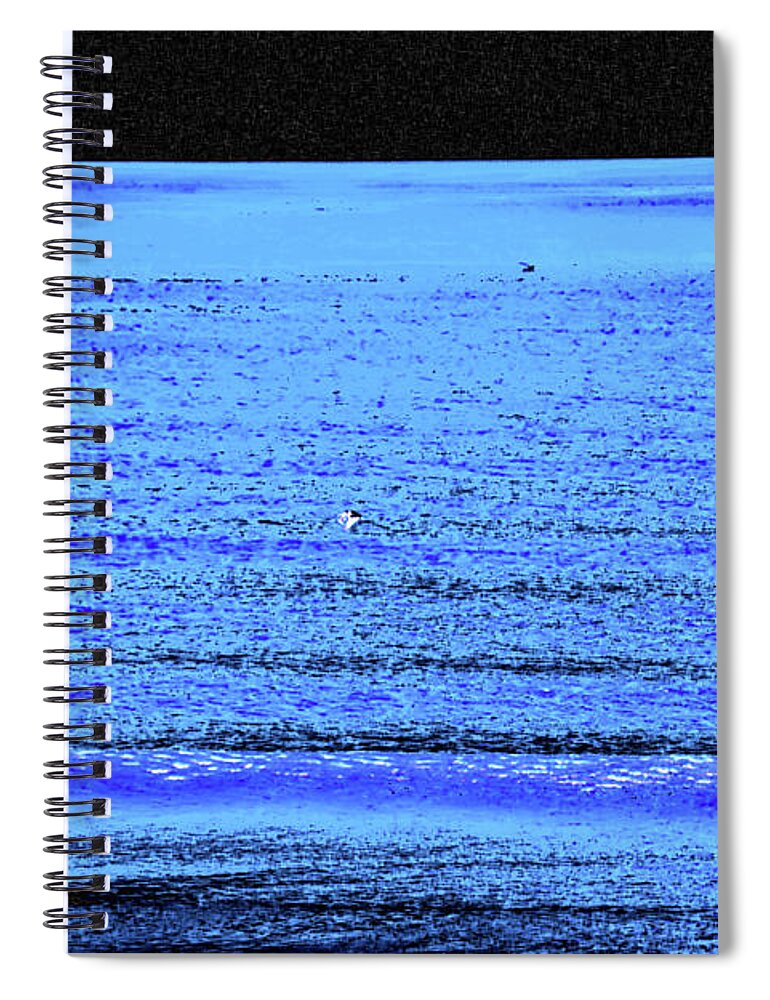 Abstract Spiral Notebook featuring the photograph Into the Ocean Void by Gina O'Brien