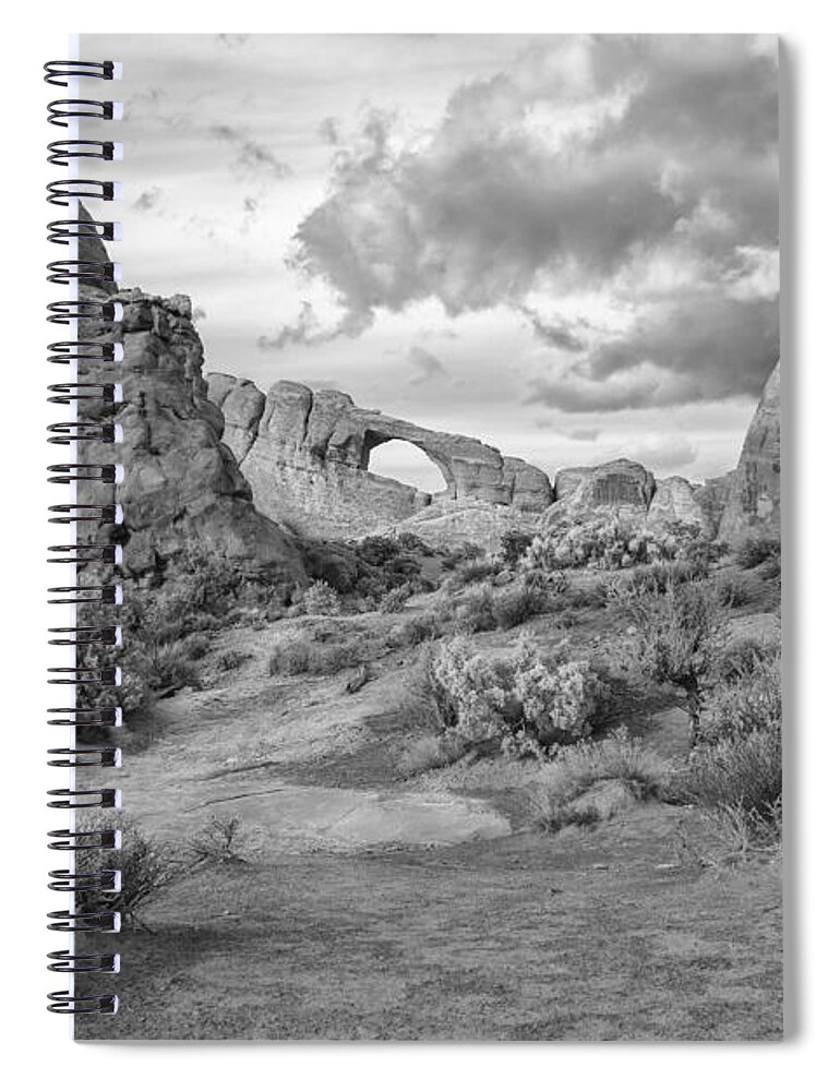 Arches Spiral Notebook featuring the photograph Into the Open by Jon Glaser