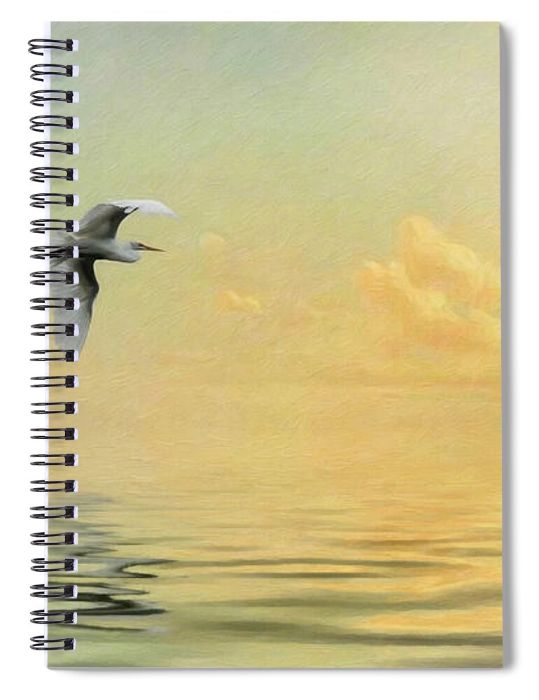 Into The Sunset Spiral Notebook featuring the photograph Into the Sunset by Priscilla Burgers