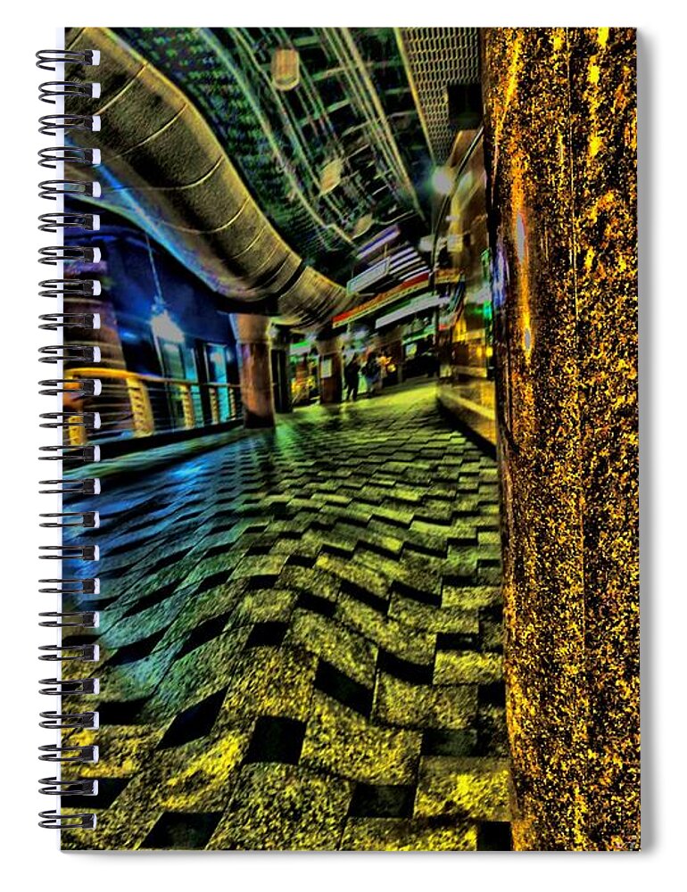 Subway Spiral Notebook featuring the digital art Into the Void by Vincent Green