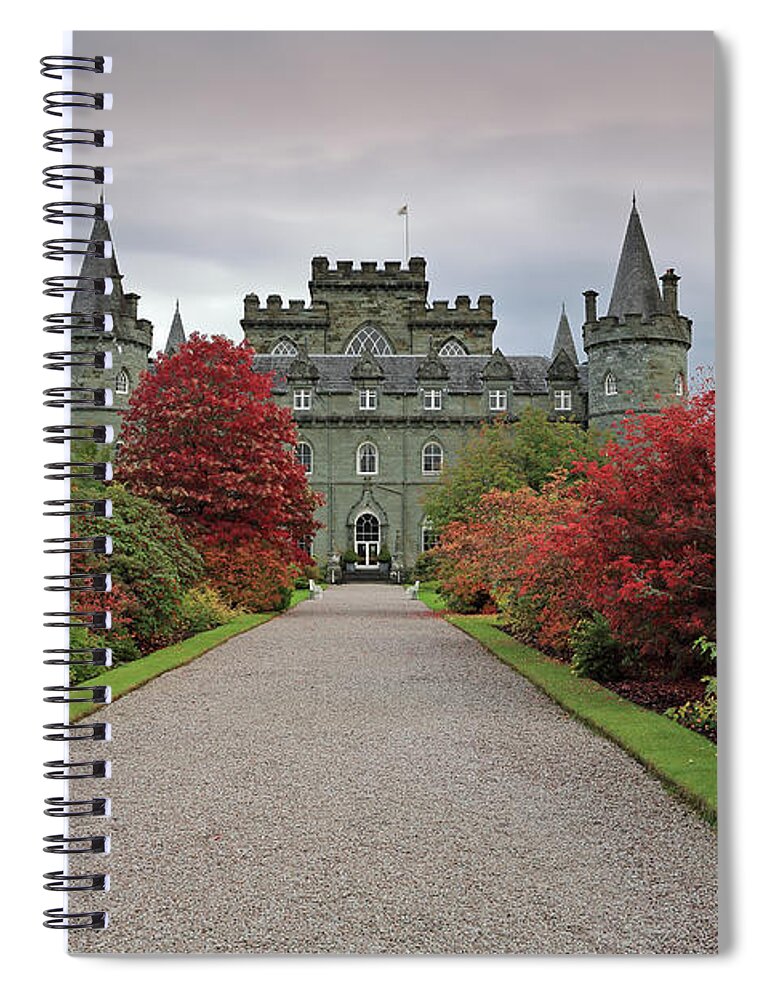 Inveraray Castle Spiral Notebook featuring the photograph Inveraray Castle in Autumn by Maria Gaellman