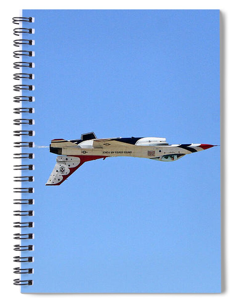 F-16 Spiral Notebook featuring the photograph Inverted F-16 by Shoal Hollingsworth