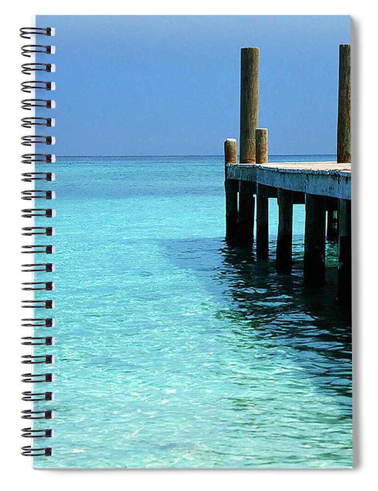 Dick Spiral Notebook featuring the photograph Inviting Dock by Ted Keller