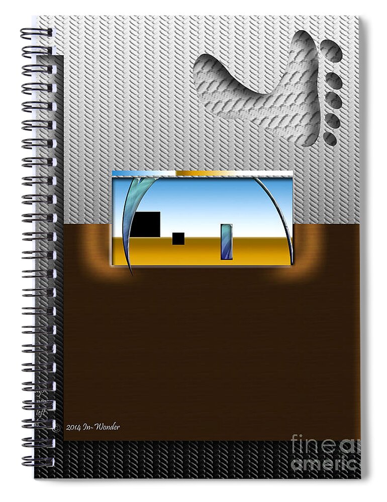 Naked Spiral Notebook featuring the digital art Inw_20a6112_always-never-left-fields by Kateri Starczewski