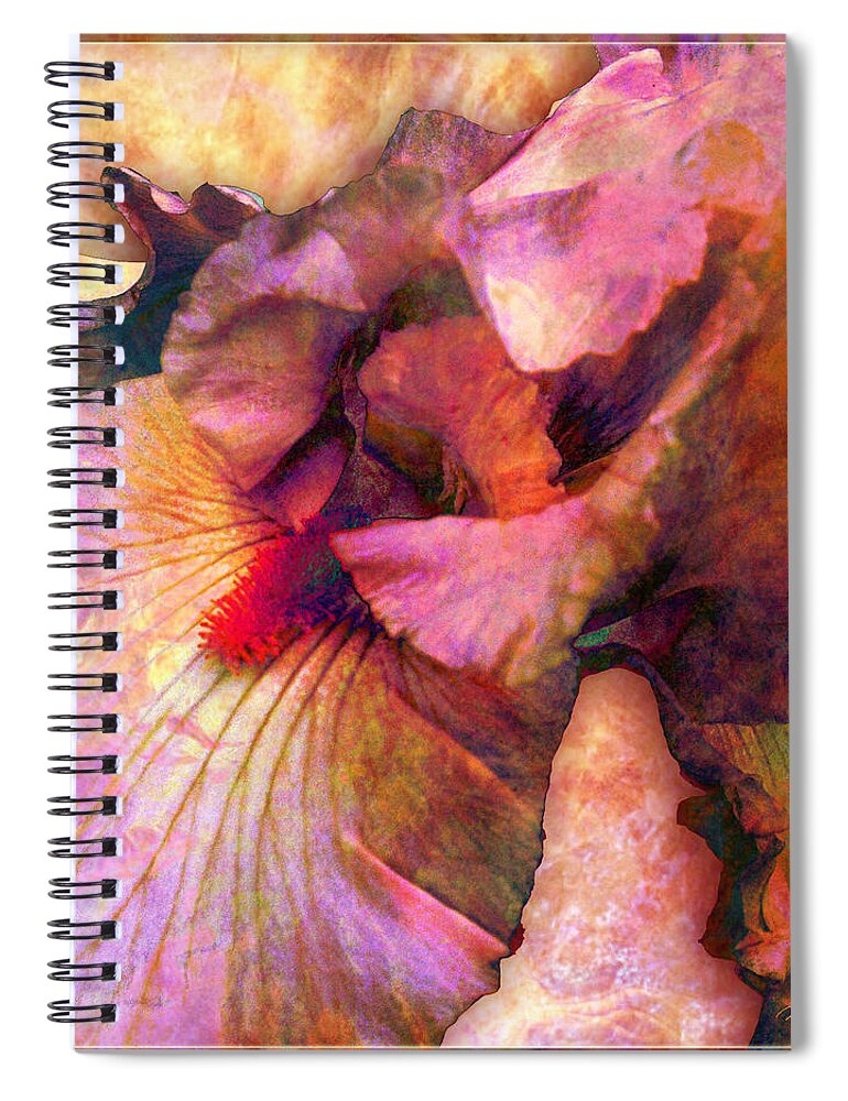 Iris Spiral Notebook featuring the digital art Iris III by Barbara Berney