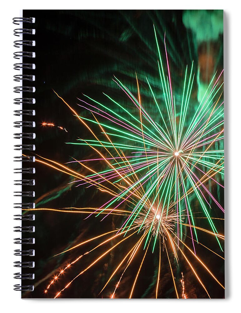 Fireworks Spiral Notebook featuring the photograph Irish for the 4th by Jeff Kurtz