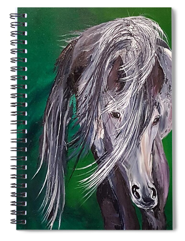 Irish Spring Spiral Notebook featuring the painting Irish Spring     20.3.12.2018 by Cheryl Nancy Ann Gordon