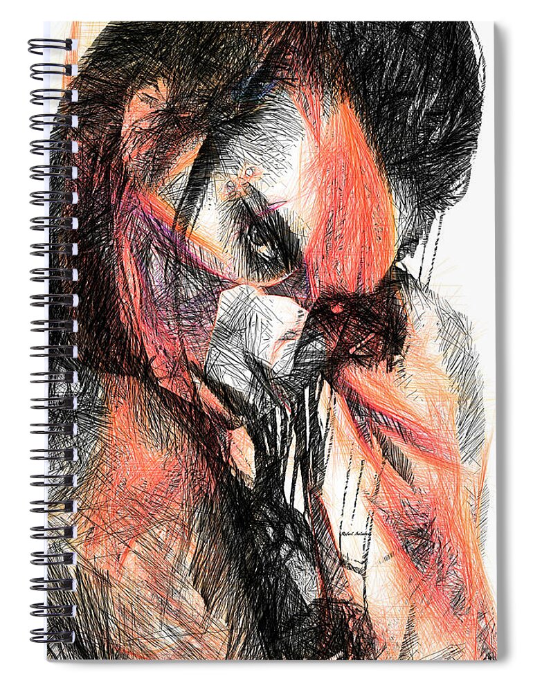 Rafael Salazar Spiral Notebook featuring the digital art Is It Me You are Looking For by Rafael Salazar