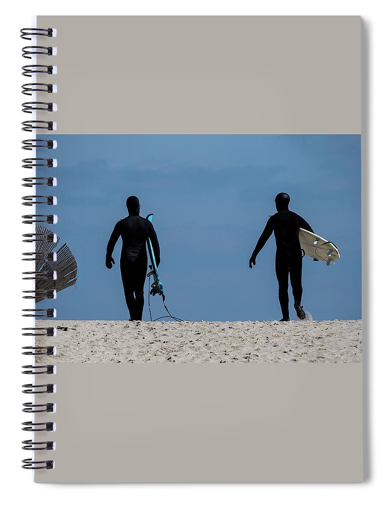 Sand Spiral Notebook featuring the photograph Is the Surf Up? by David Kay
