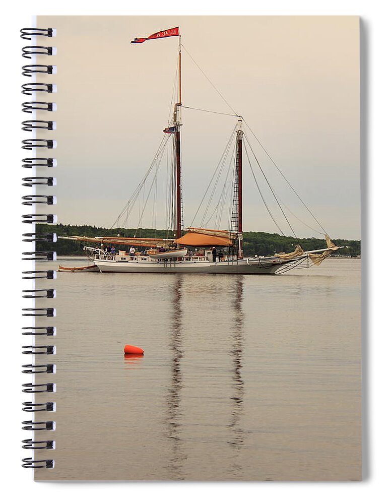 Seascape Spiral Notebook featuring the photograph iSAAC eVANS REFLECTIONS by Doug Mills
