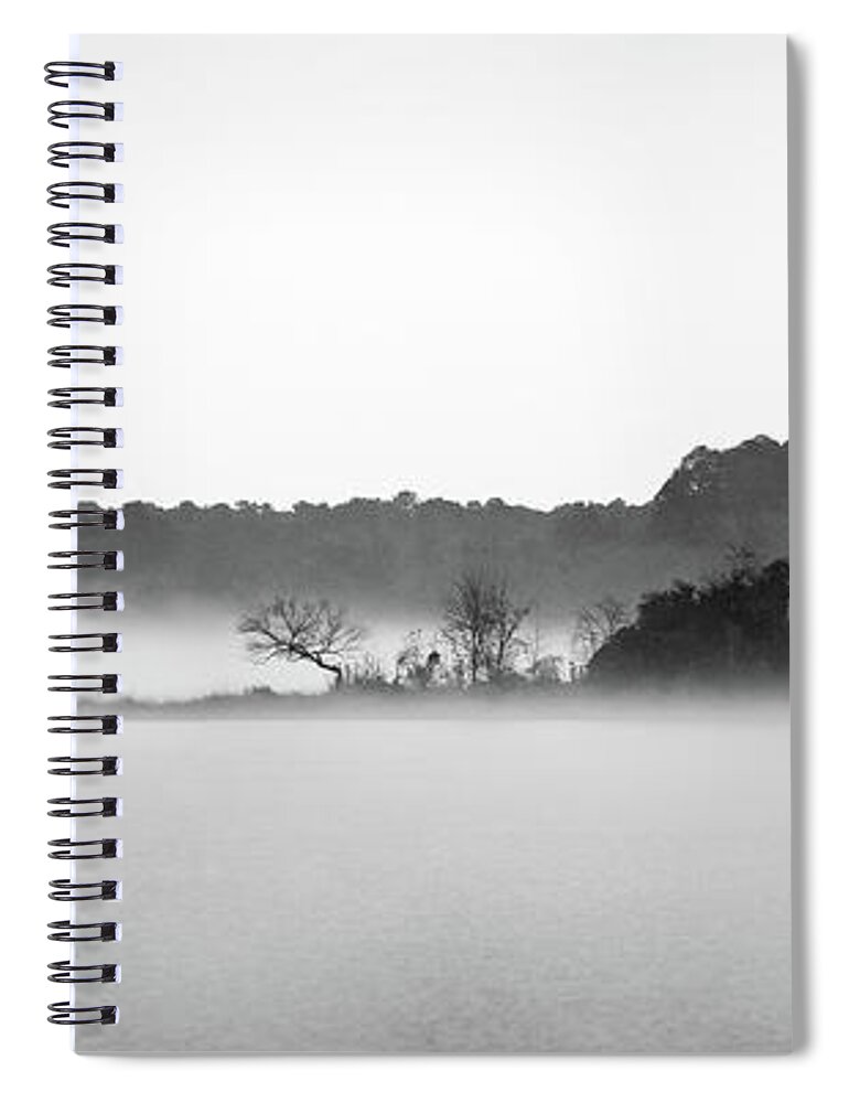 Fog Spiral Notebook featuring the photograph Island In The Fog by Todd Aaron