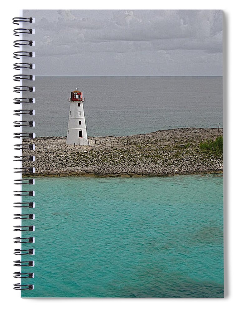 Bahamas Spiral Notebook featuring the photograph Island Lighthouse by Kathi Isserman