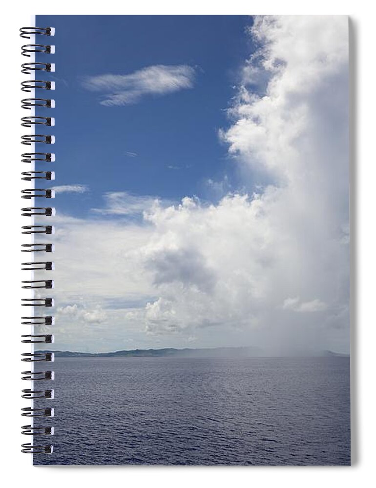 Rain Spiral Notebook featuring the photograph Island Rain Cloud by Michael Scott