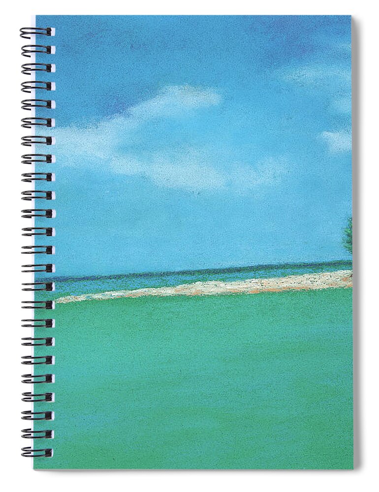 Bimini Spiral Notebook featuring the pastel Island Time by Anne Katzeff