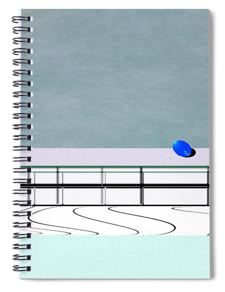 Oval Spiral Notebook featuring the digital art Isolation 2 by Kae Cheatham