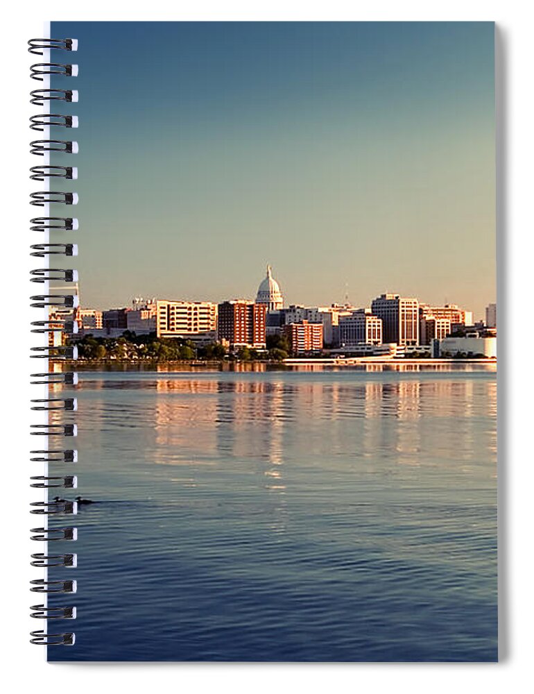 Sun Spiral Notebook featuring the photograph Isthmus by Todd Klassy