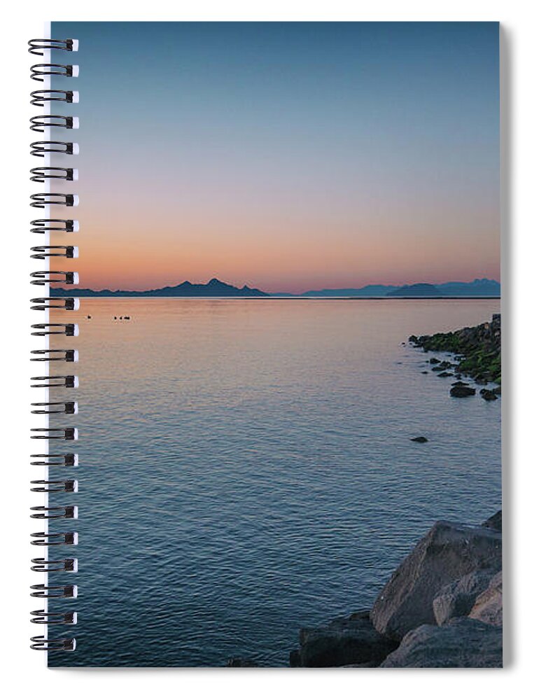 Sunrise Spiral Notebook featuring the photograph It Begins by Becqi Sherman