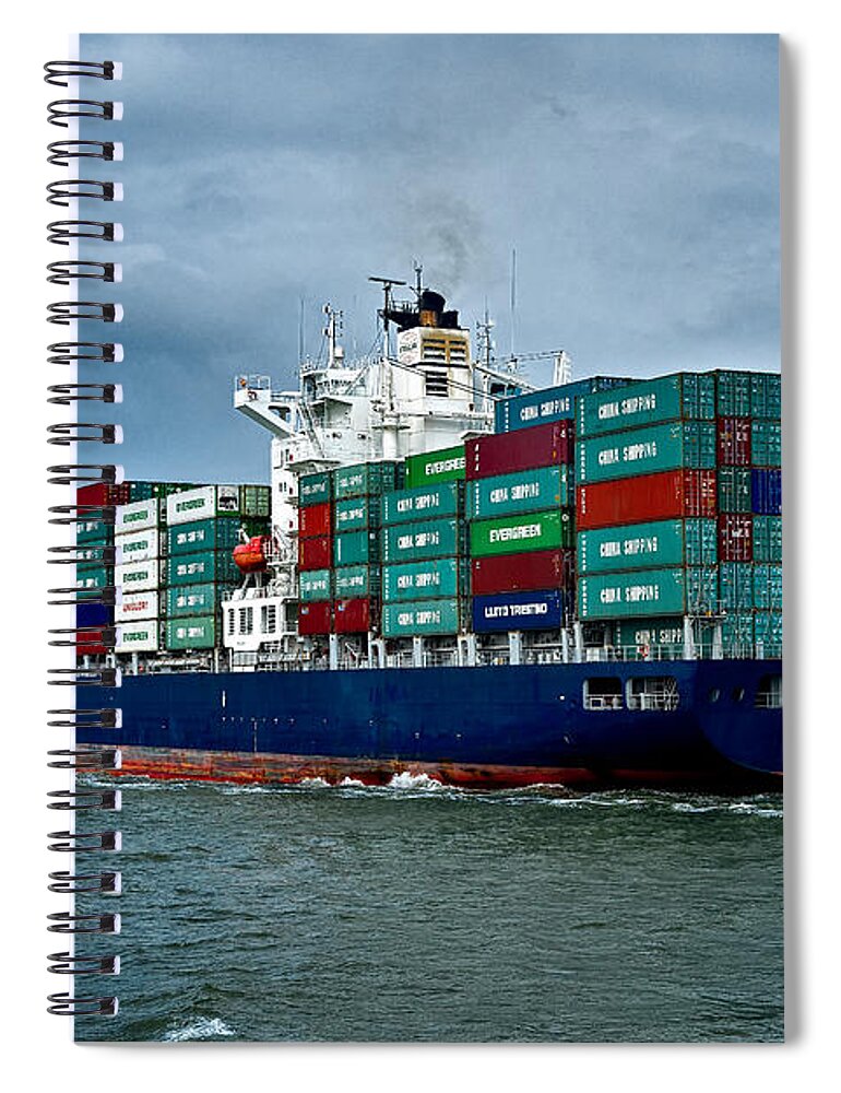 Boat Spiral Notebook featuring the photograph Ital Milione by Christopher Holmes