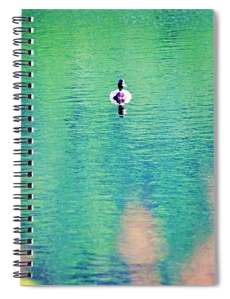 Duck Spiral Notebook featuring the photograph Its just me by Merle Grenz