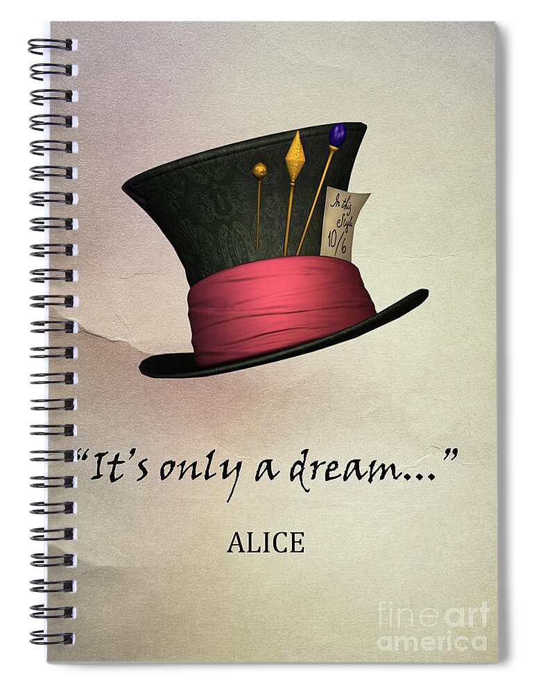 Hat Spiral Notebook featuring the photograph It's Only a Dream by Juli Scalzi