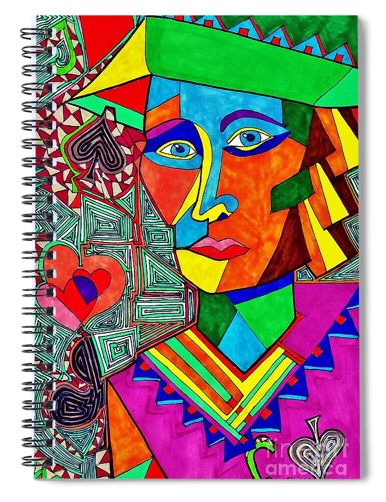 Jack Spiral Notebook featuring the drawing Jack by Elaine Berger
