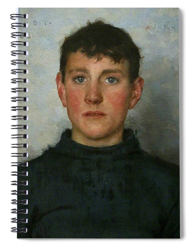 Jack Rolling Spiral Notebook featuring the painting Jack Rolling by Henry Scott Tuke