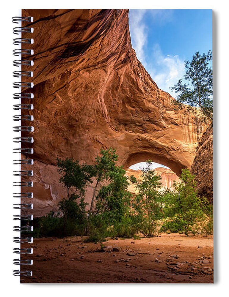 Hamblin Arch Spiral Notebook featuring the photograph Jacob Hamblin Arch - Coyote Gulch - Utah by Gary Whitton