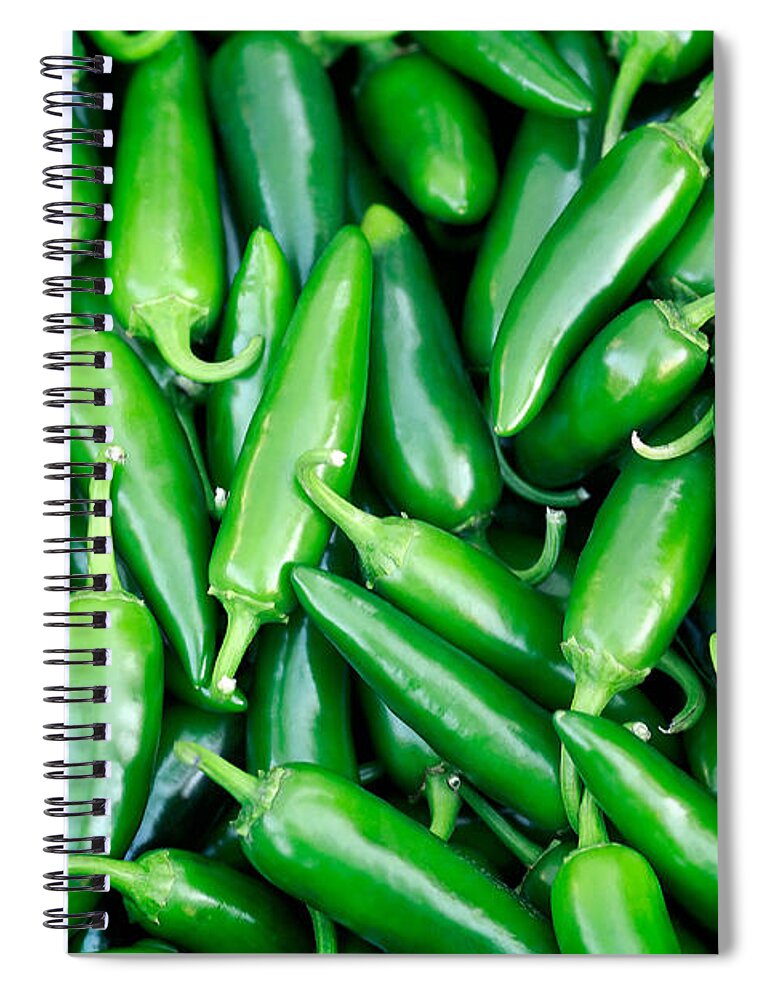 Jalapeno Spiral Notebook featuring the photograph Jalapeno Heaven by Todd Klassy