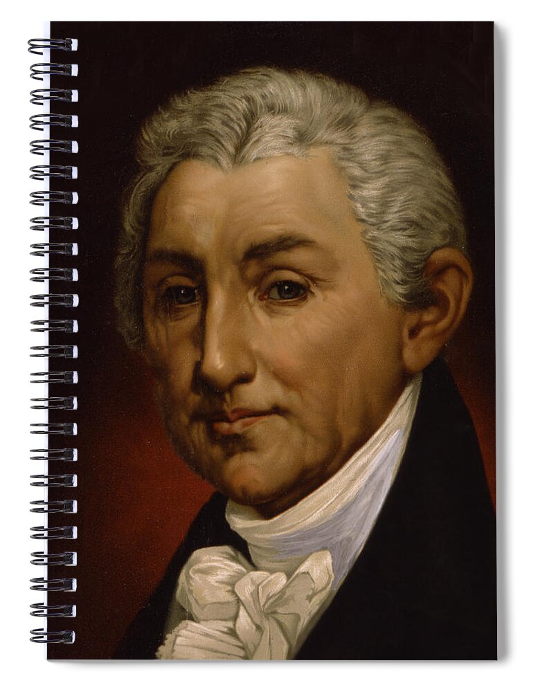 james Monroe Spiral Notebook featuring the photograph James Monroe - President of the United States of America by International Images