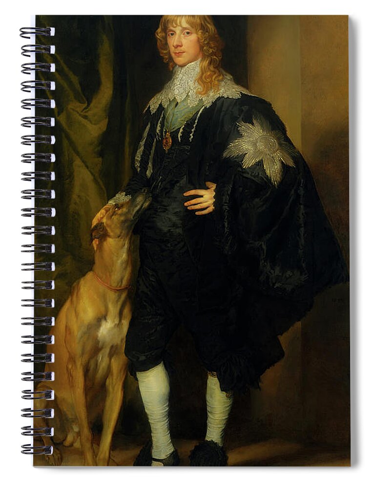 Painting Spiral Notebook featuring the painting James Stuart - Duke Of Richmond And Lennox            by Mountain Dreams