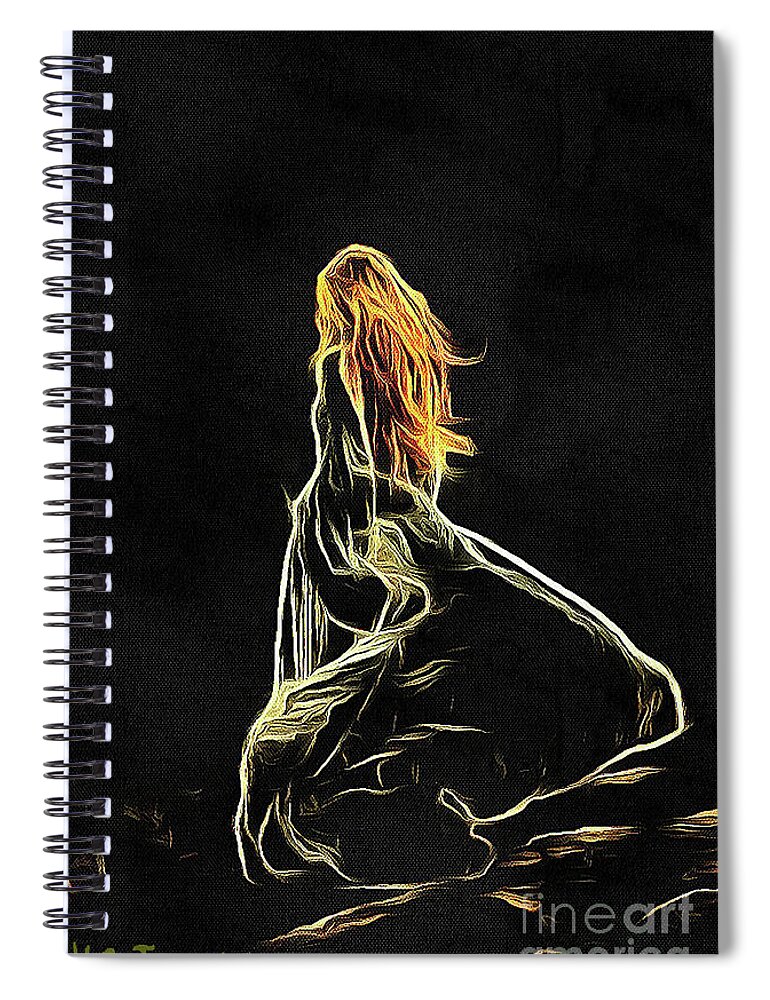 Walk Spiral Notebook featuring the digital art Jane by Humphrey Isselt