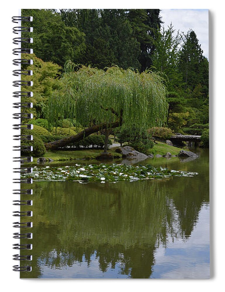 Seattle Spiral Notebook featuring the photograph Japanese Gardens 3 by Carol Eliassen
