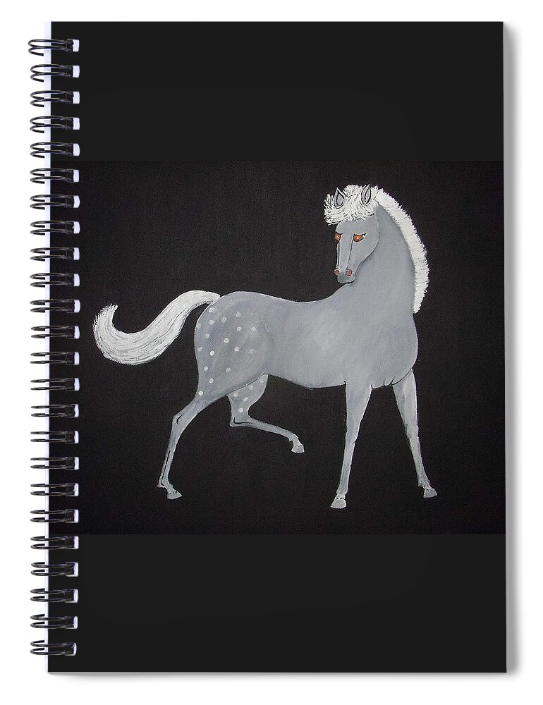 Horse Spiral Notebook featuring the painting Japanese Horse 2 by Stephanie Moore