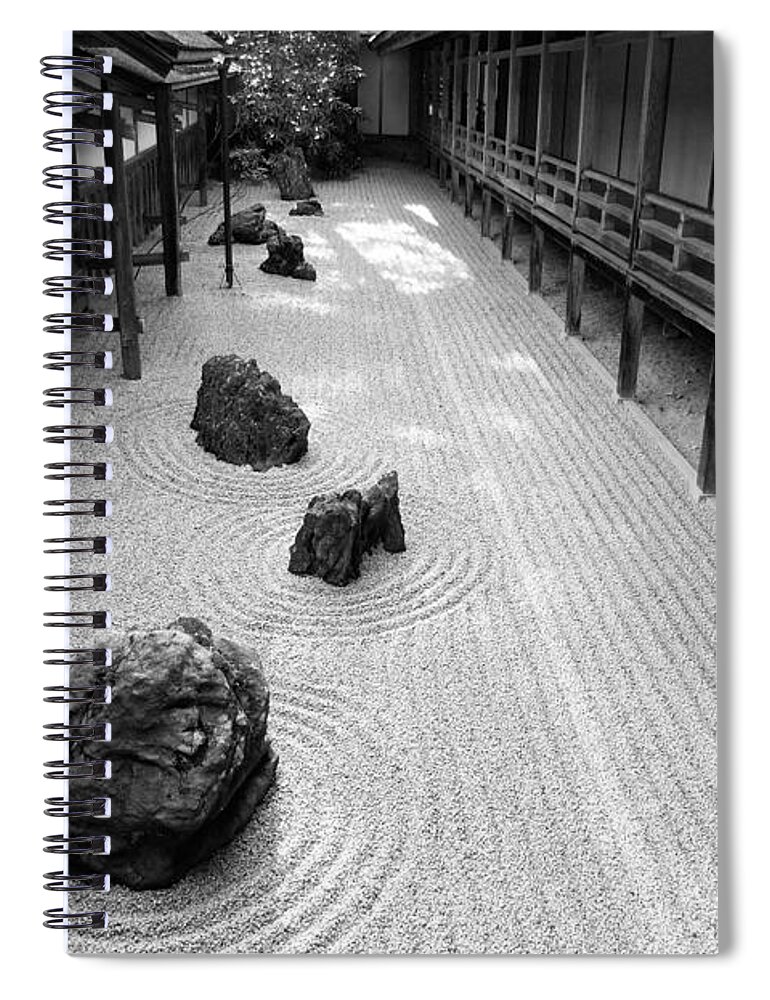 Japan Spiral Notebook featuring the photograph Japanese Zen Garden by Sebastian Musial