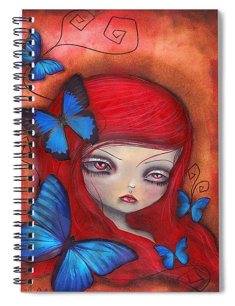Gothic Spiral Notebook featuring the painting Jarumy by Abril Andrade