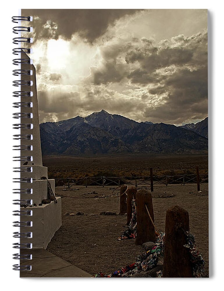 Manzanar Spiral Notebook featuring the photograph Jba_0056m by John Bennett