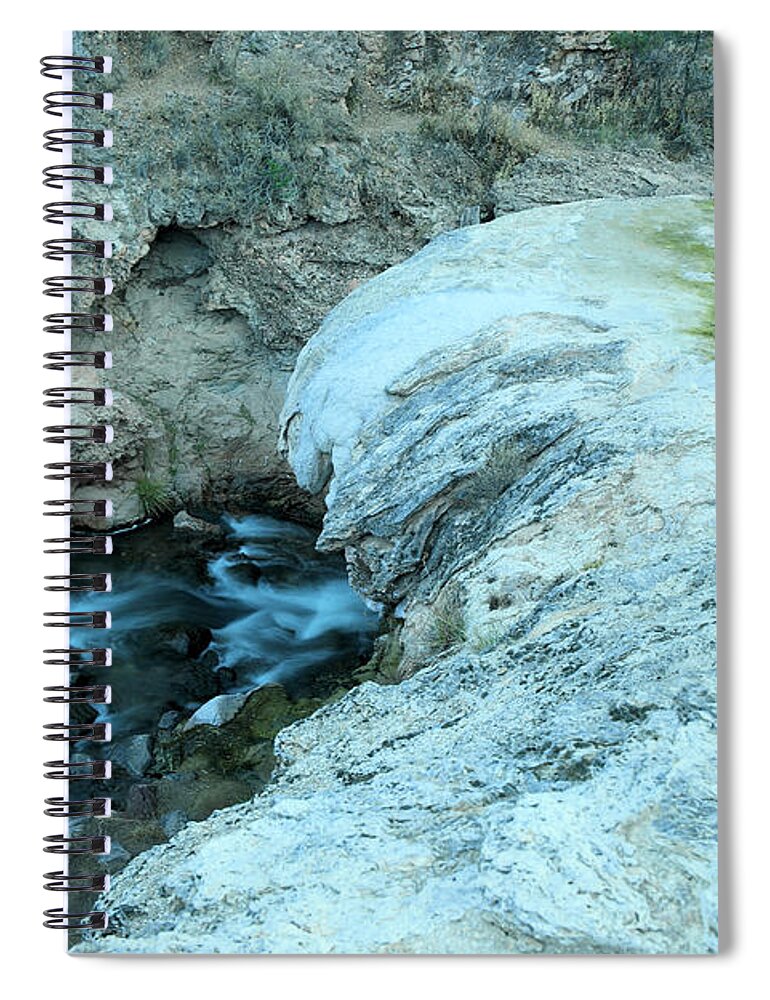 River Spiral Notebook featuring the photograph Jemez Creek from the soda Dam overlook by Jeff Swan
