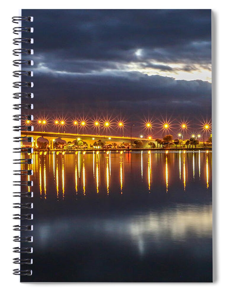 Bridge Spiral Notebook featuring the photograph Jensen Beach Causeway #5 by Tom Claud