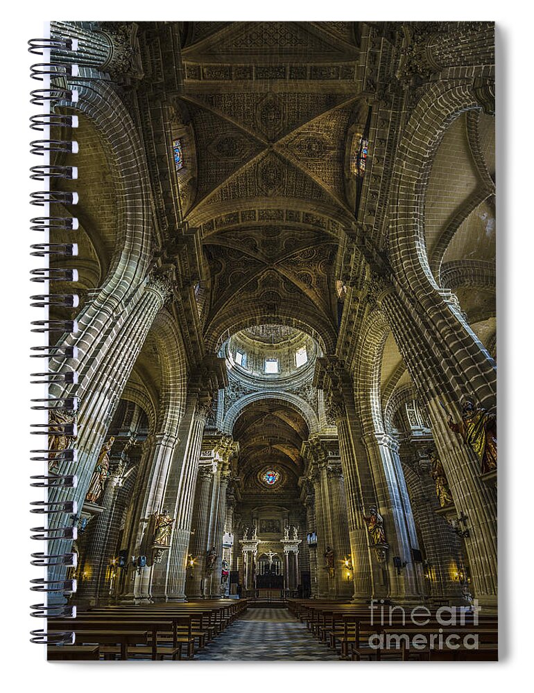 12mm F2 Spiral Notebook featuring the photograph Jerez de la Frontera Cathedral Cadiz Spain by Pablo Avanzini