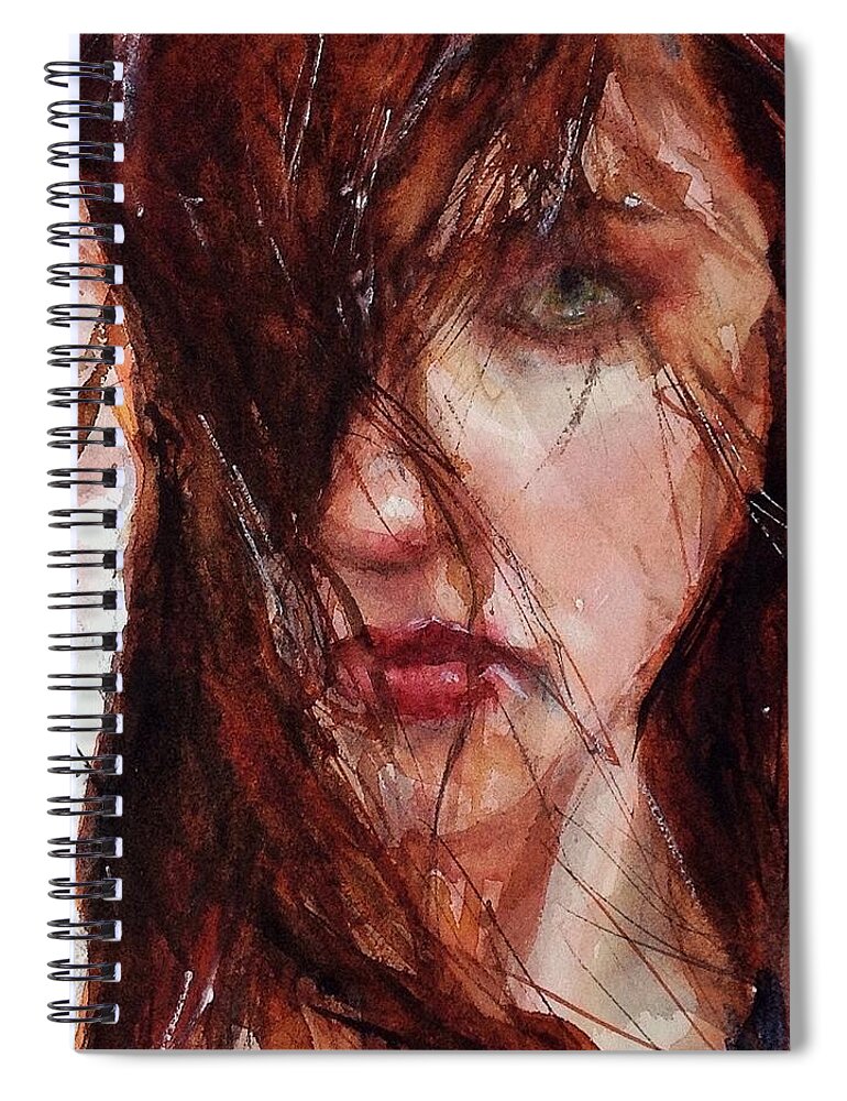 Portrait Spiral Notebook featuring the painting Jerry by Judith Levins