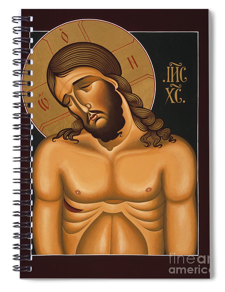 Jesus Christ Extreme Humility Spiral Notebook featuring the painting Jesus Christ Extreme Humility 036 by William Hart McNichols